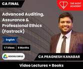 CA Final Advanced Auditing, Assurance & Professional Ethics (Fastrack) Video Lectures in English by CA Pragnesh Kanabar (Google Drive, 1.7 Views, 6 Months)